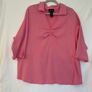 Avenue Pink cotton knit shirt 30/32.